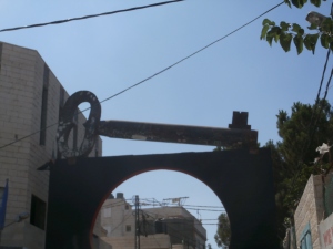 Gate of Aida Refugee Camp in Bethlehem 